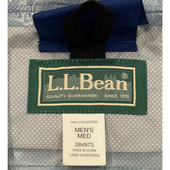 Vintage LL Bean Jacket Gore tex Anorak Trail Model Raincoat Mens MEDIUM EUC - Picture 2 of 10